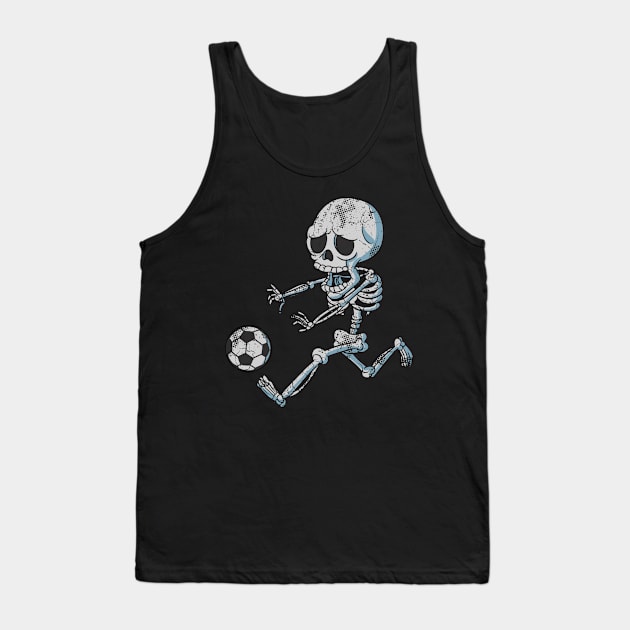 Halloween Soccer Skeleton Tank Top by E